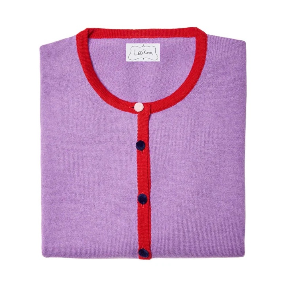 Rosa Cardigan N°005, Purple, Size Small